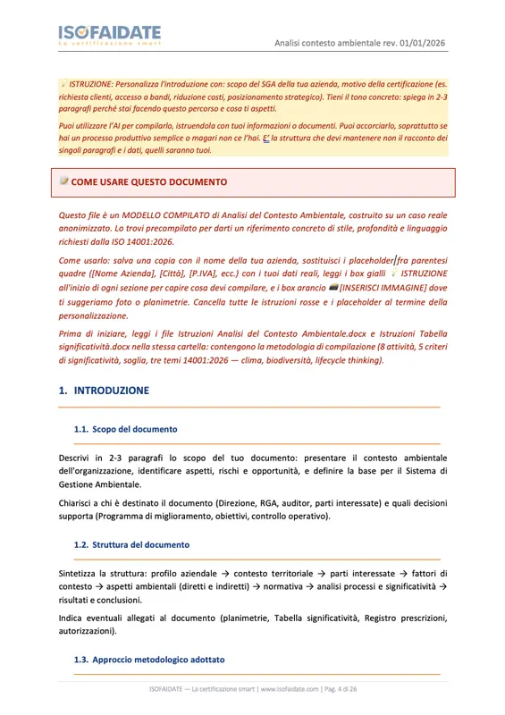 Analisi del contesto ambientale