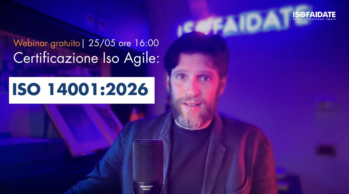 Registrazione webinar — Certificazione ISO Agile: KIT ISO 14001:2026
